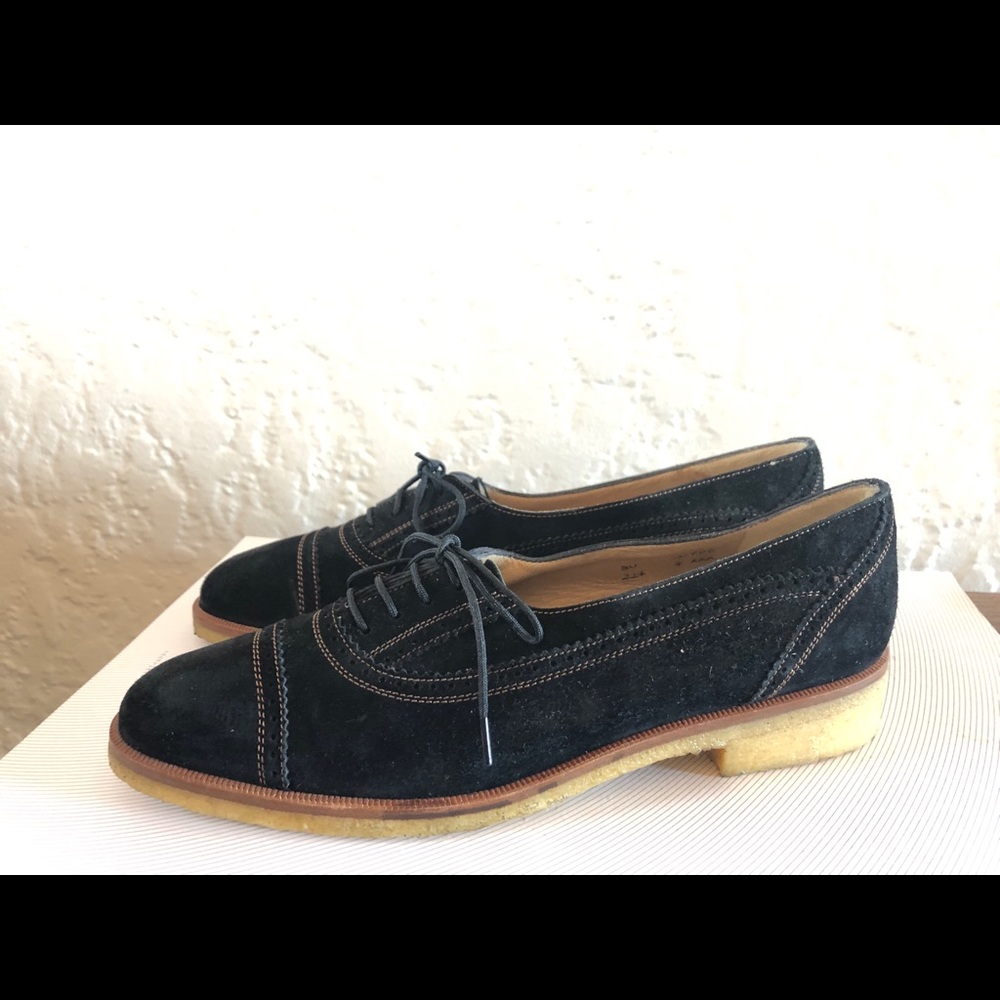 Ferragamo suede black loafers